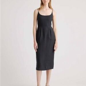 Set of 2 Quince European Linen Scoop Neck Midi Dresses